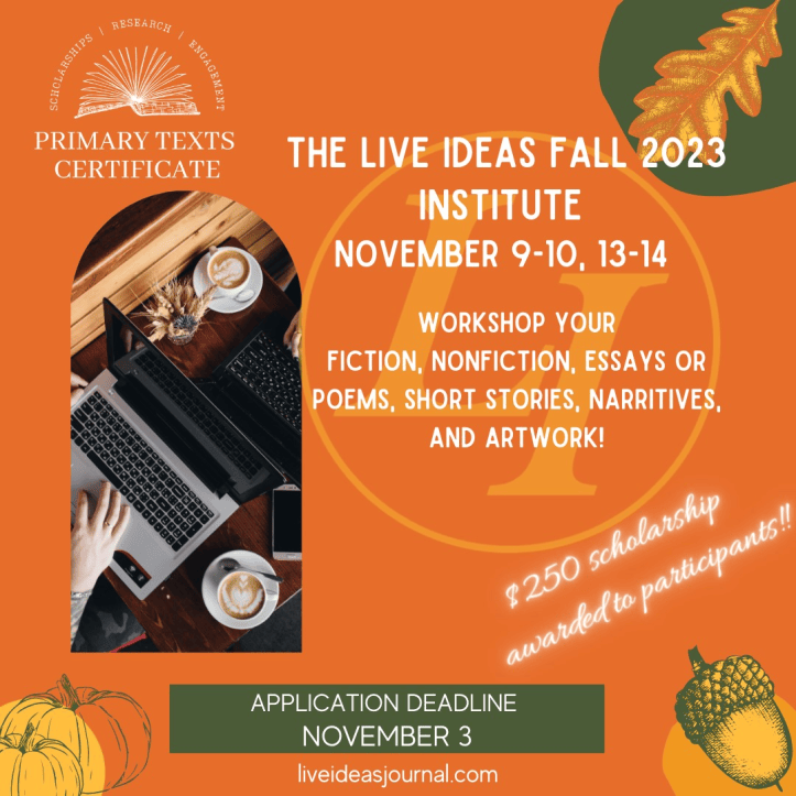 Fall Institute Program Live Ideas Fall 2023 Institute